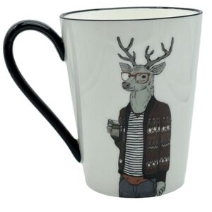 NWOT Signature Housewares Inc Hipster Deer 26 Oz. Mug